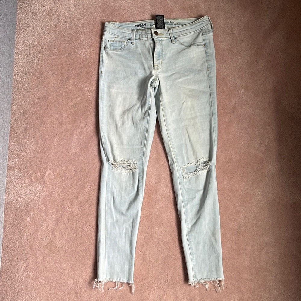 Mid Rise Denim Legging
